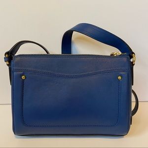 Cole Haan blue leather purse w/ anti card theft